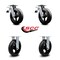 Service Caster 8 Inch Rubber on Steel Caster Set with Roller Bearings 2 Brakes 2 Rigid SCC SCC-TTL30S820-RSR-2-R-2 - alternate 5